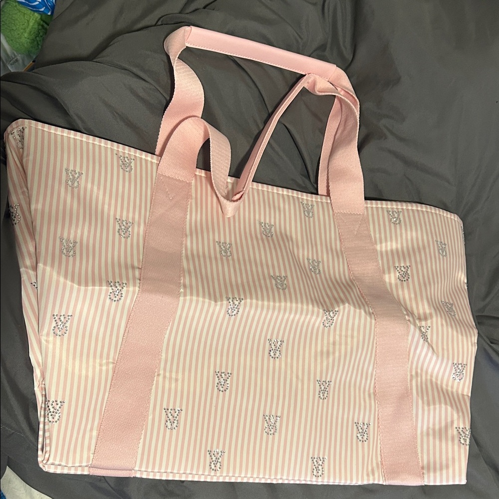 Victoria’s Secret Pink Striped Tote Bag